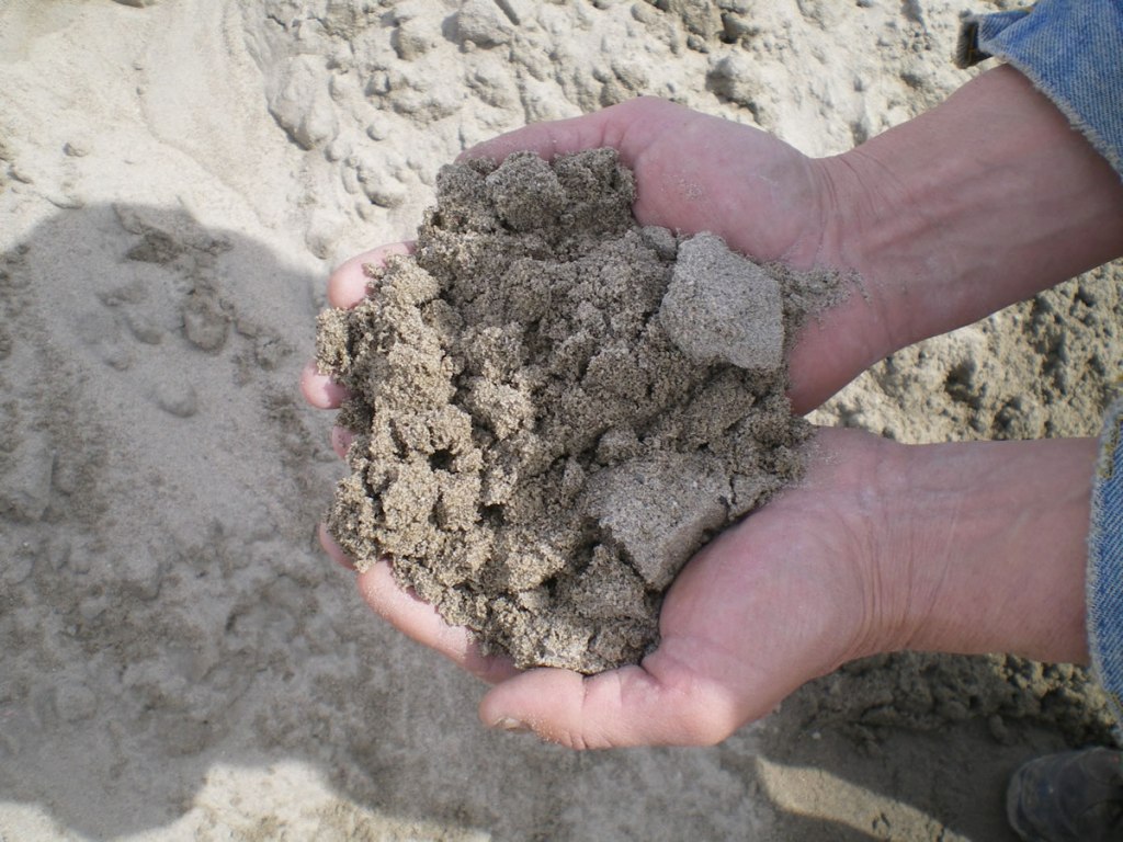Hydro sand by the handful.